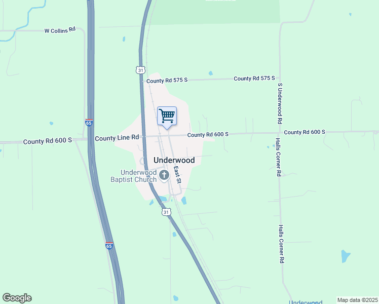 map of restaurants, bars, coffee shops, grocery stores, and more near 311 Smith Road in Underwood