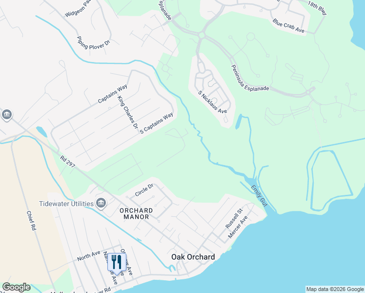 map of restaurants, bars, coffee shops, grocery stores, and more near 22389 Reeve Road in Millsboro