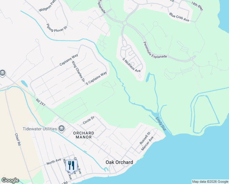 map of restaurants, bars, coffee shops, grocery stores, and more near 22389 Reeve Road in Millsboro