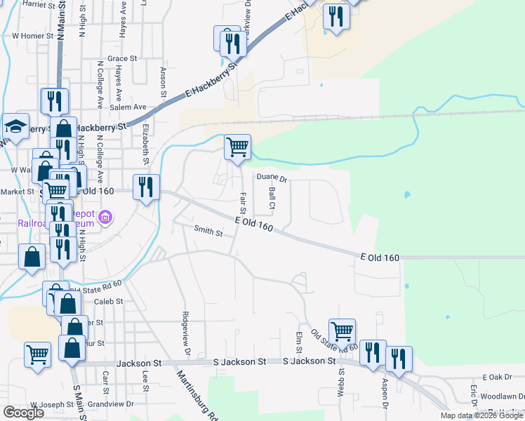 map of restaurants, bars, coffee shops, grocery stores, and more near 100 Ball Court in Salem