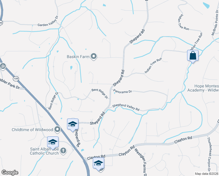 map of restaurants, bars, coffee shops, grocery stores, and more near 1849 Shepard Rd in Wildwood