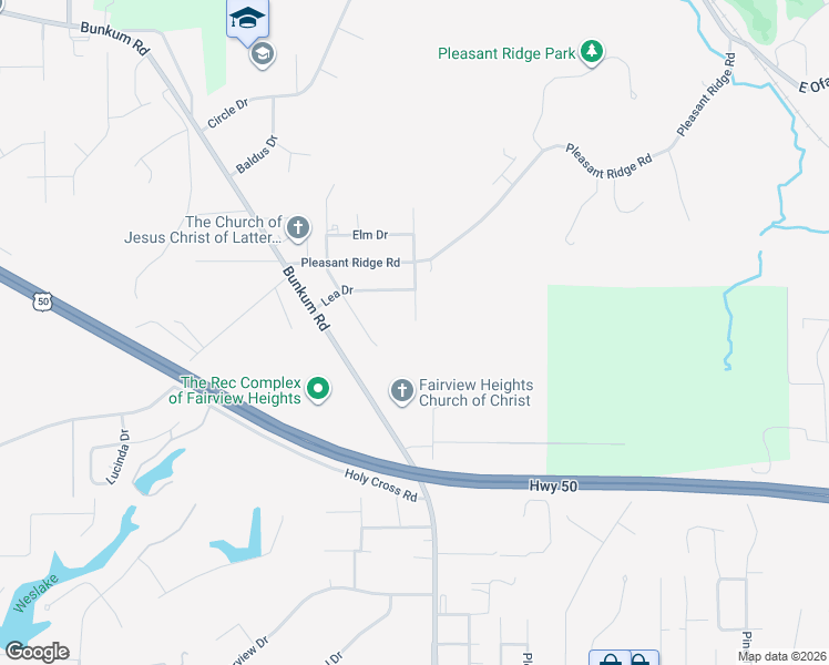 map of restaurants, bars, coffee shops, grocery stores, and more near 1 Heritage Manor Drive in Fairview Heights