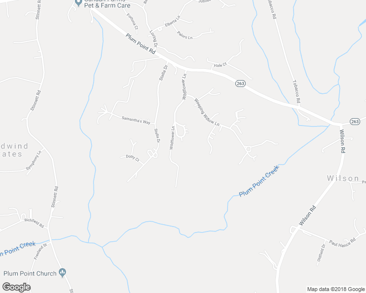 map of restaurants, bars, coffee shops, grocery stores, and more near 2400 Wildflower Lane in Huntingtown