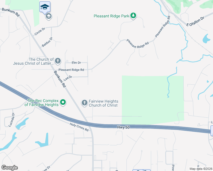 map of restaurants, bars, coffee shops, grocery stores, and more near 1 Heritage Manor Drive in Fairview Heights