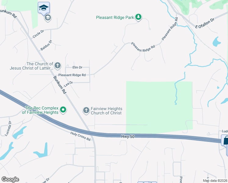 map of restaurants, bars, coffee shops, grocery stores, and more near 1 Heritage Manor Drive in Fairview Heights
