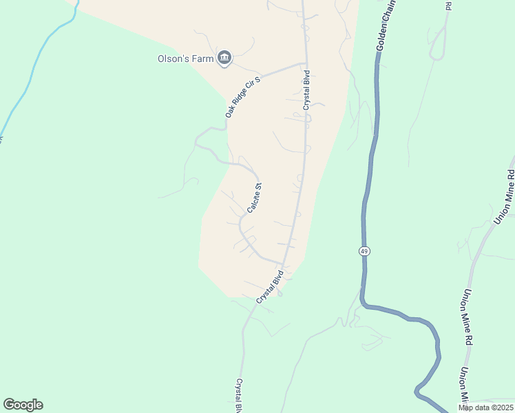 map of restaurants, bars, coffee shops, grocery stores, and more near 7001 Calcite Street in El Dorado County