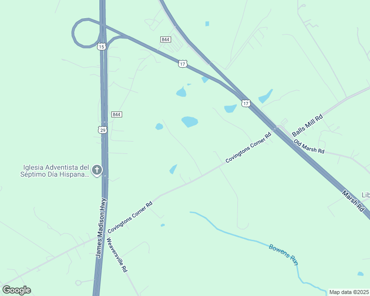 map of restaurants, bars, coffee shops, grocery stores, and more near Michael Ryan Drive in Bealeton