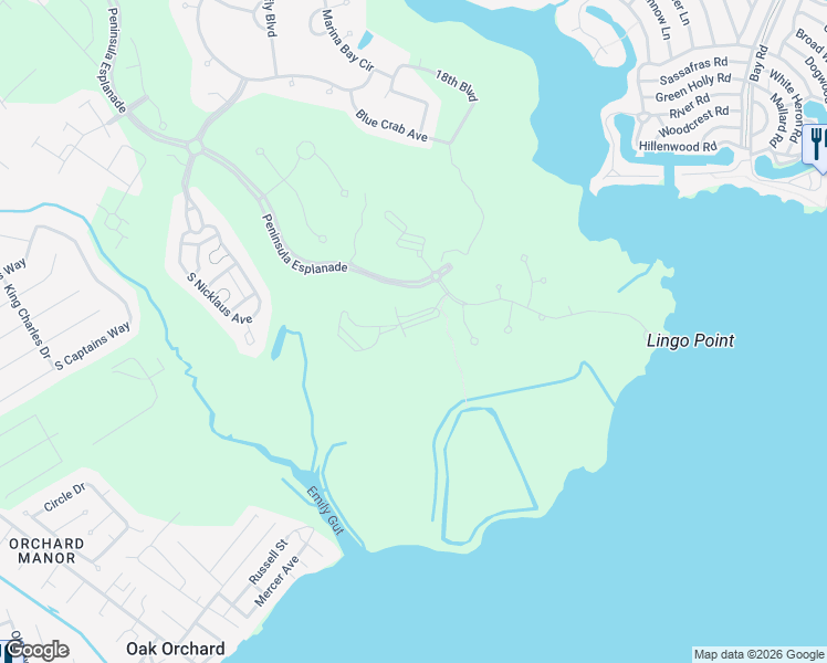map of restaurants, bars, coffee shops, grocery stores, and more near 33565 Windswept Drive in Millsboro