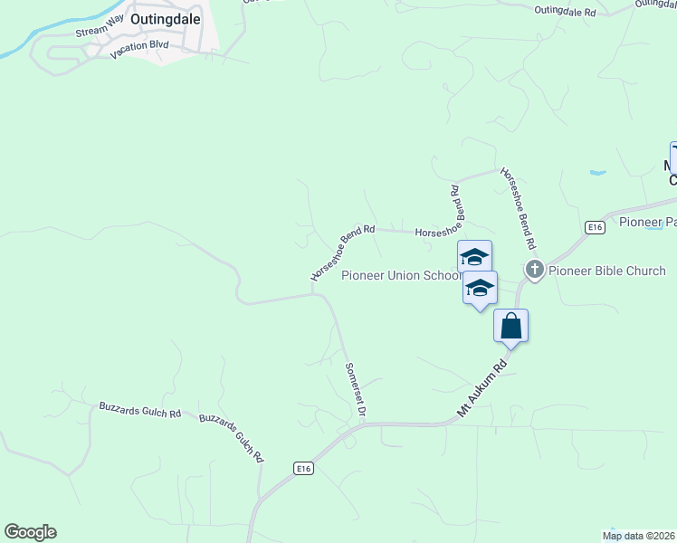 map of restaurants, bars, coffee shops, grocery stores, and more near 2940 Horseshoe Bend Road in Somerset