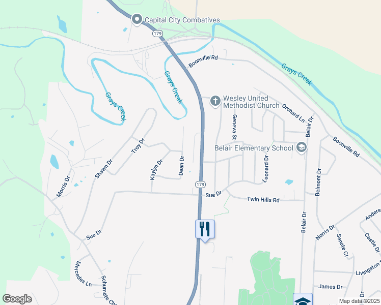 map of restaurants, bars, coffee shops, grocery stores, and more near 820 Rock Hill Ct in Jefferson City