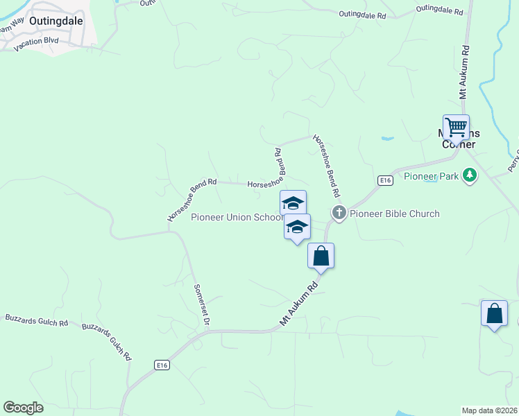 map of restaurants, bars, coffee shops, grocery stores, and more near 3090 Horseshoe Bend Road in Somerset