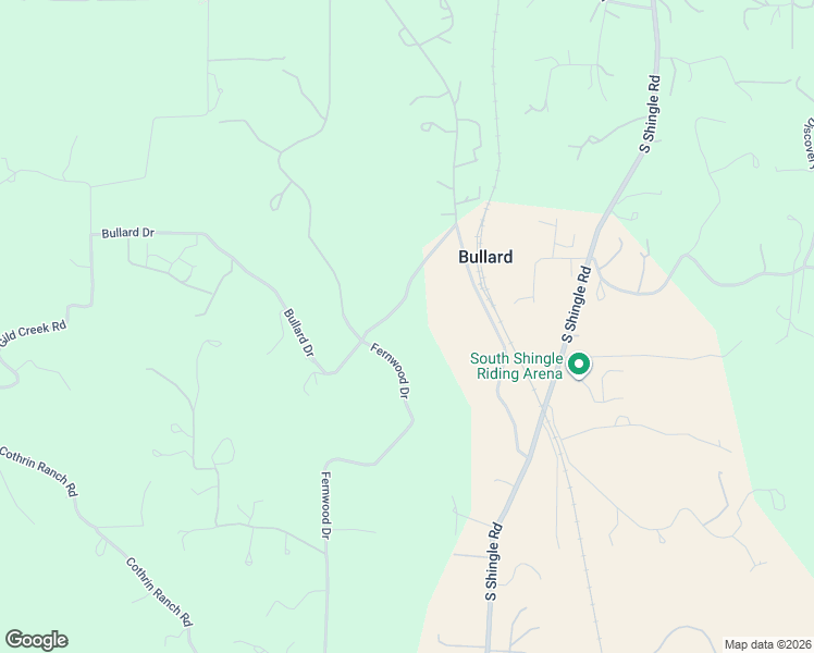 map of restaurants, bars, coffee shops, grocery stores, and more near 5841 Fernwood Drive in Shingle Springs