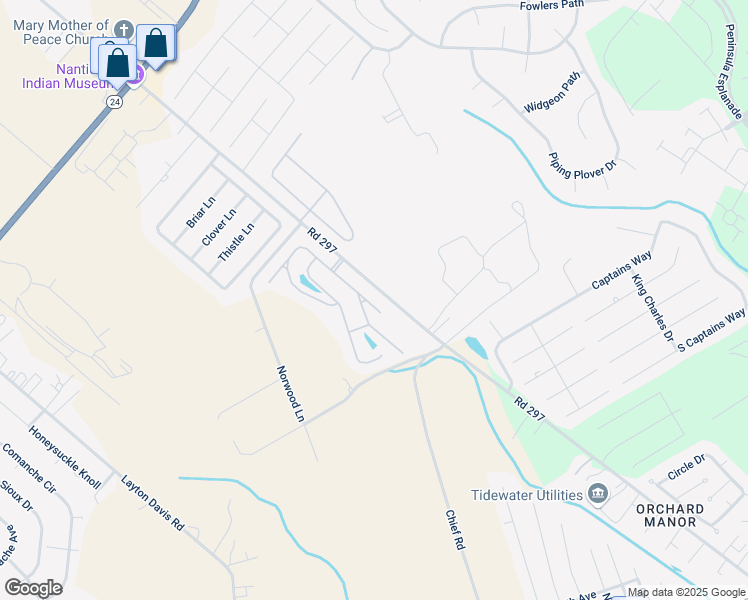 map of restaurants, bars, coffee shops, grocery stores, and more near 27893 Sandy Drive in Millsboro