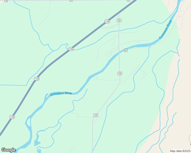 map of restaurants, bars, coffee shops, grocery stores, and more near 4089 County Road 10 in Gunnison