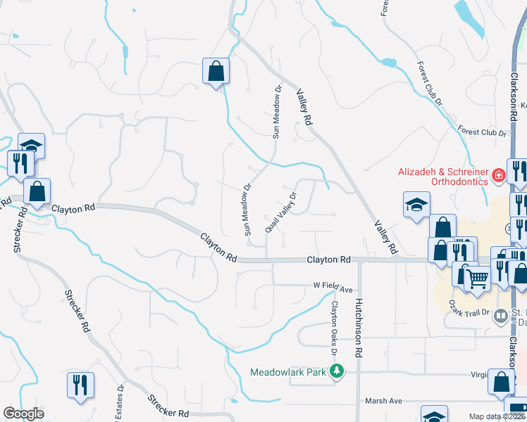 map of restaurants, bars, coffee shops, grocery stores, and more near 2758 Sun Meadow Drive in Wildwood