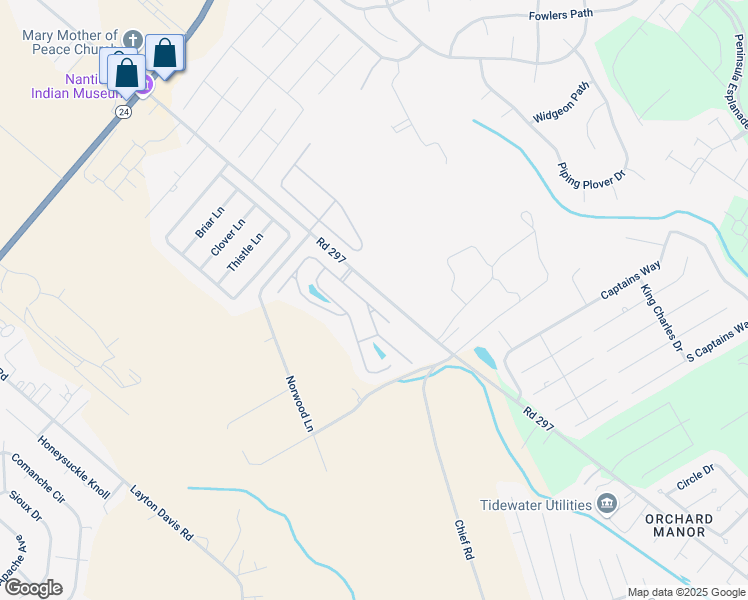 map of restaurants, bars, coffee shops, grocery stores, and more near 27893 Sandy Drive in Millsboro