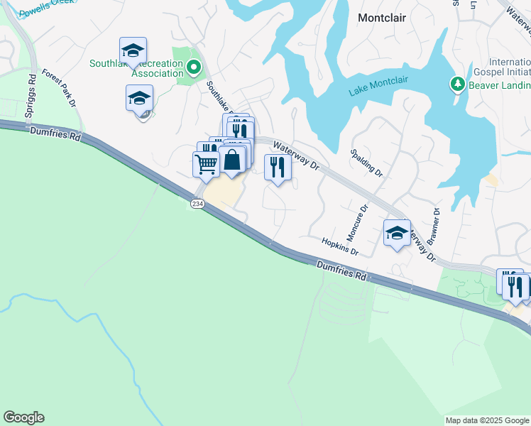 map of restaurants, bars, coffee shops, grocery stores, and more near 4773 Benecia Lane in Montclair
