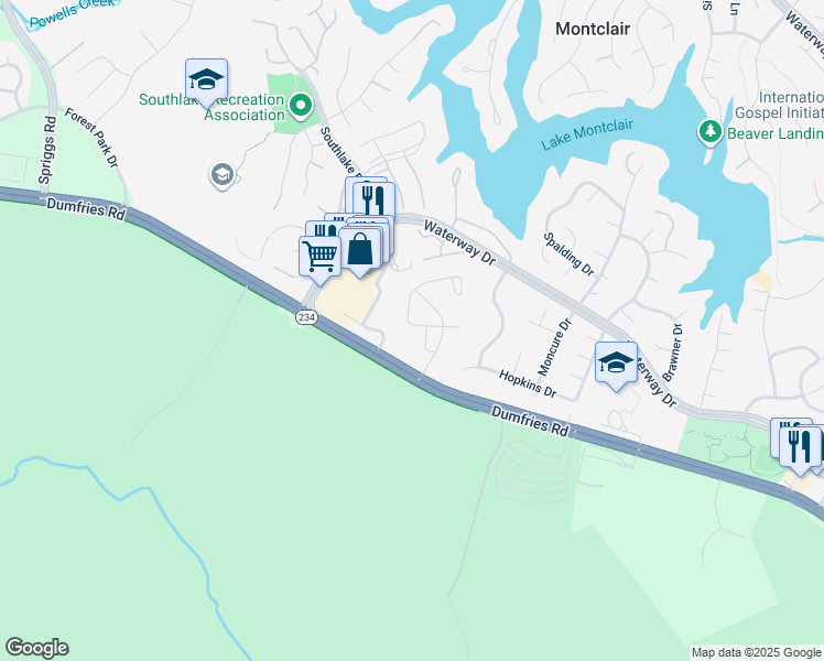map of restaurants, bars, coffee shops, grocery stores, and more near 4773 Benecia Lane in Montclair