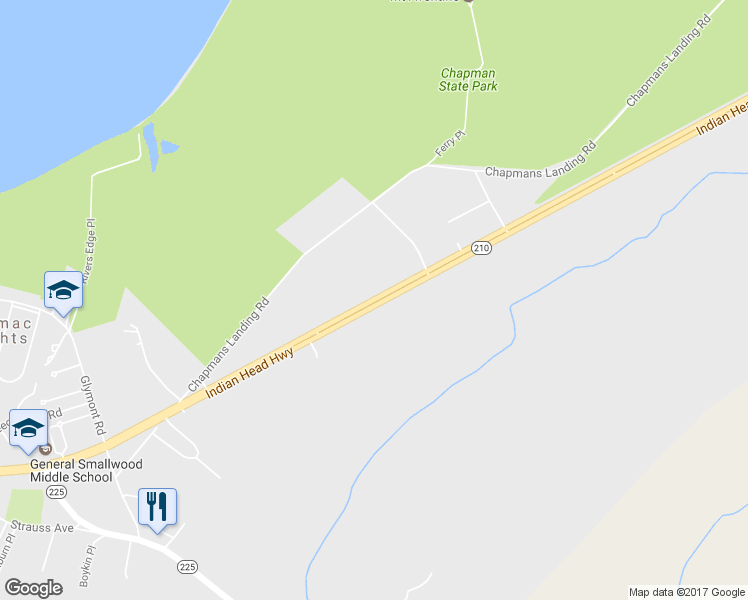 map of restaurants, bars, coffee shops, grocery stores, and more near Indian Head Highway in Indian Head