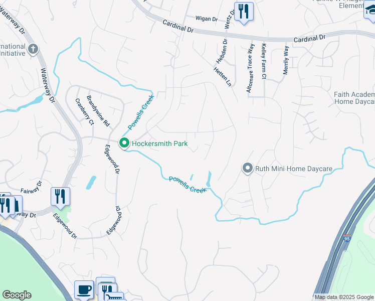 map of restaurants, bars, coffee shops, grocery stores, and more near 3797 Benson Court in Montclair