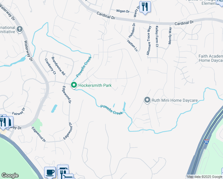 map of restaurants, bars, coffee shops, grocery stores, and more near 3797 Benson Court in Montclair