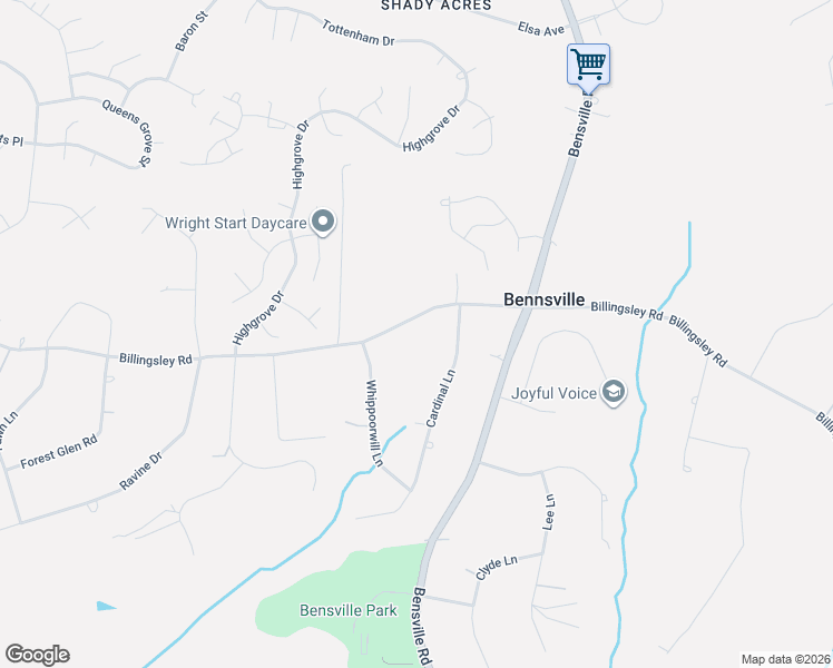 map of restaurants, bars, coffee shops, grocery stores, and more near 8505 Billingsley Road in White Plains