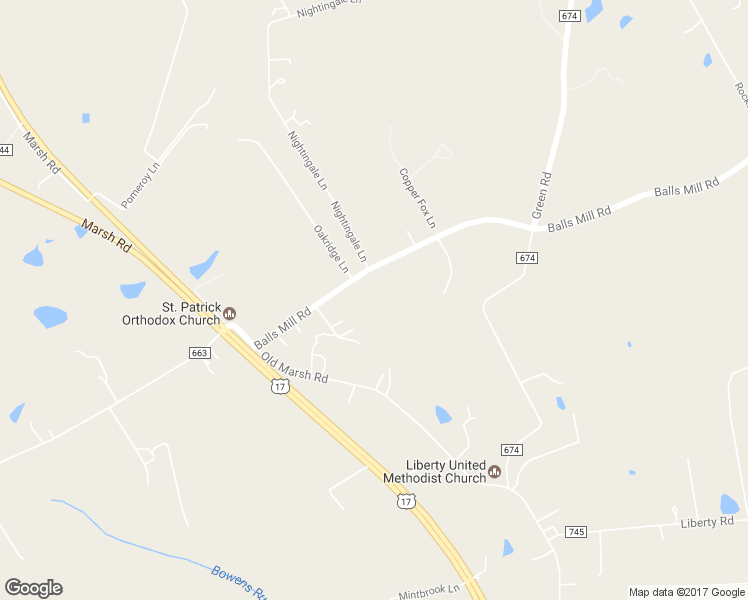 map of restaurants, bars, coffee shops, grocery stores, and more near 6493 Balls Mill Road in Midland