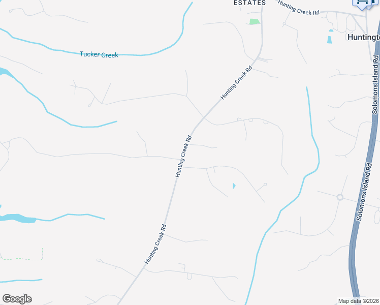 map of restaurants, bars, coffee shops, grocery stores, and more near 3725 Hunting Creek Road in Huntingtown