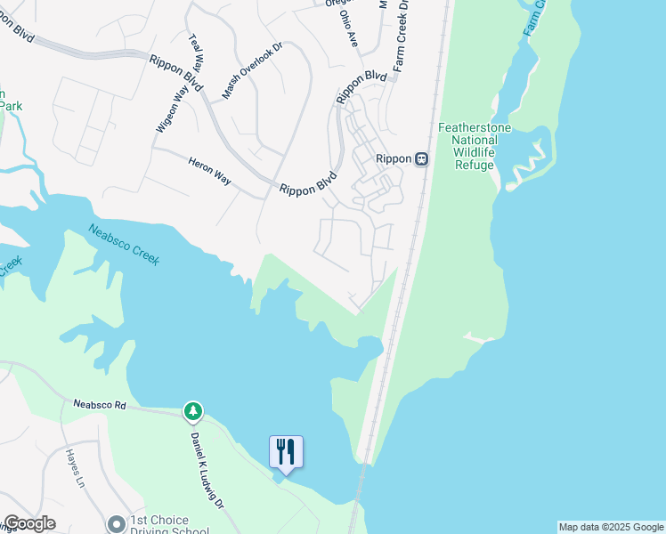 map of restaurants, bars, coffee shops, grocery stores, and more near 16032 Barn Swallow Place in Woodbridge