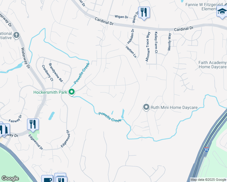 map of restaurants, bars, coffee shops, grocery stores, and more near 3725 Dalebrook Drive in Montclair