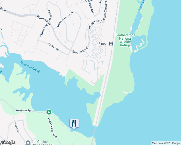 map of restaurants, bars, coffee shops, grocery stores, and more near 16043 Barn Swallow Place in Woodbridge