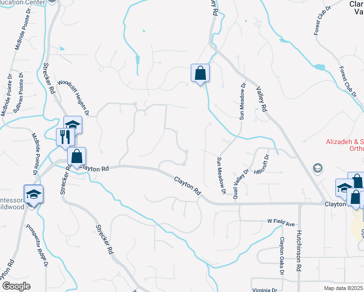 map of restaurants, bars, coffee shops, grocery stores, and more near 2731 Wynncrest Manor Drive in Wildwood