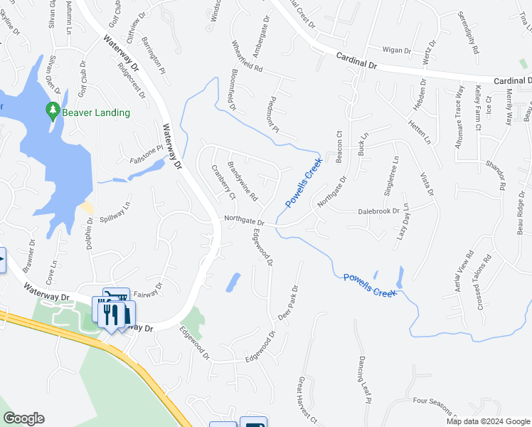 map of restaurants, bars, coffee shops, grocery stores, and more near 15813 Edgewood Drive in Dumfries