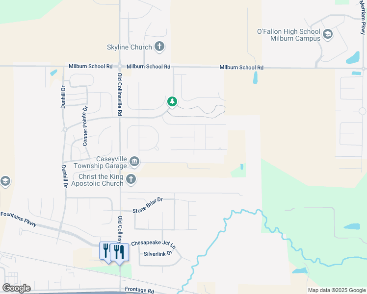map of restaurants, bars, coffee shops, grocery stores, and more near 740 Seagate Drive in O'Fallon
