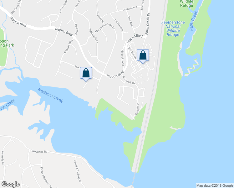 map of restaurants, bars, coffee shops, grocery stores, and more near 1538 Grosbeak Court in Woodbridge