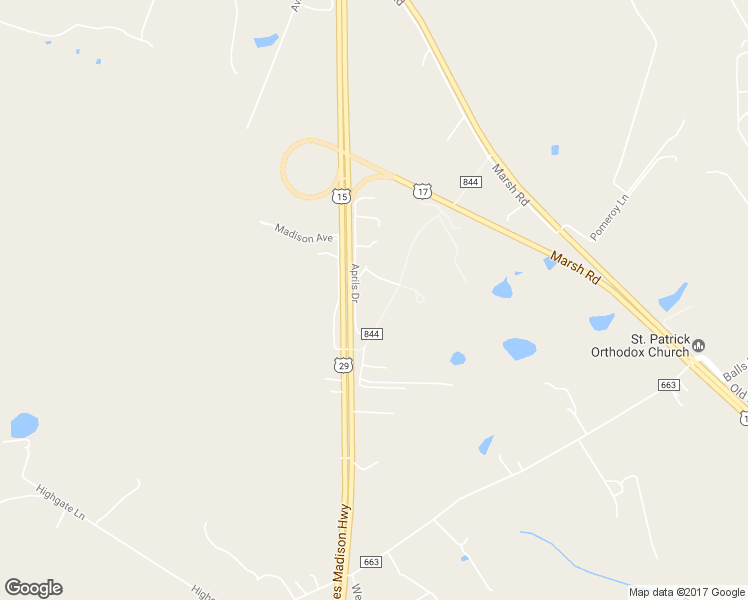 map of restaurants, bars, coffee shops, grocery stores, and more near 10320 Fayettesville Road in Bealeton