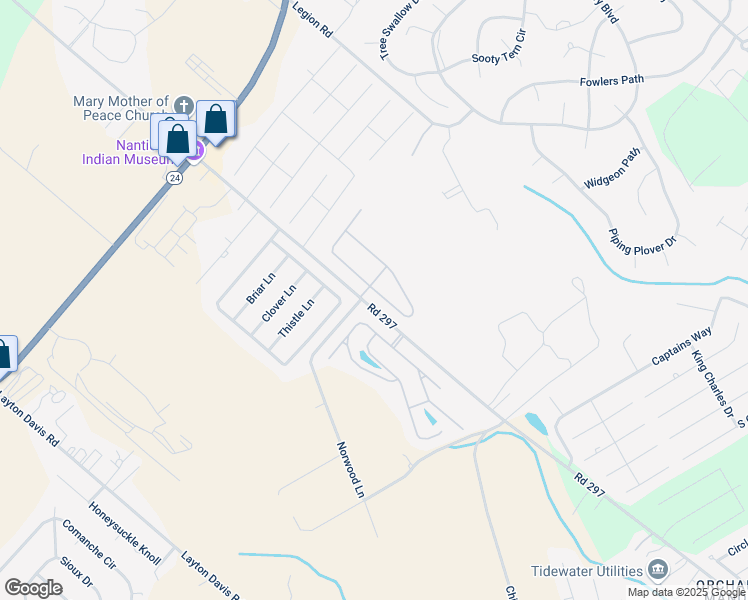 map of restaurants, bars, coffee shops, grocery stores, and more near 27476 Driftwood Boulevard in Millsboro