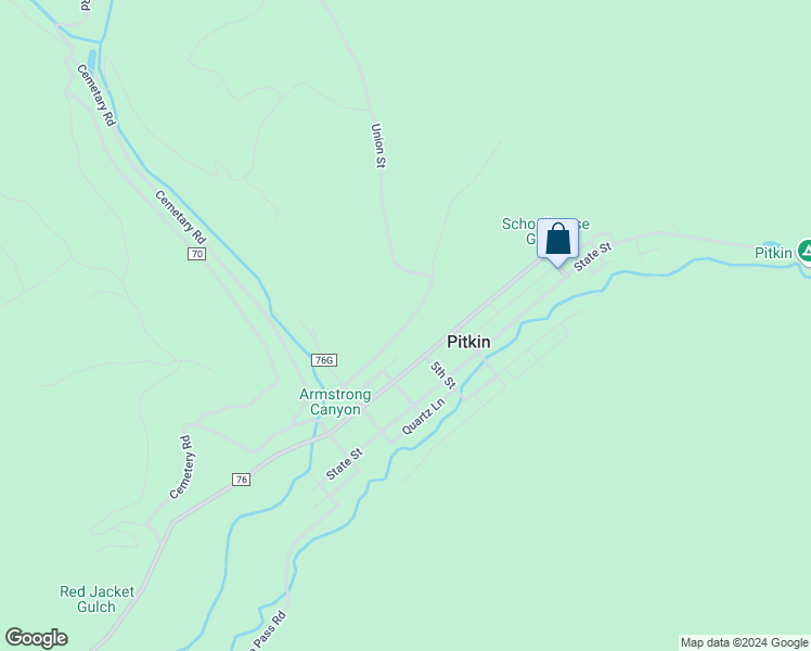 map of restaurants, bars, coffee shops, grocery stores, and more near Terrible Mountain Road in Pitkin