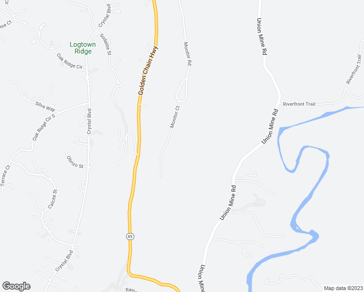 map of restaurants, bars, coffee shops, grocery stores, and more near 6869 Monitor Court in El Dorado County