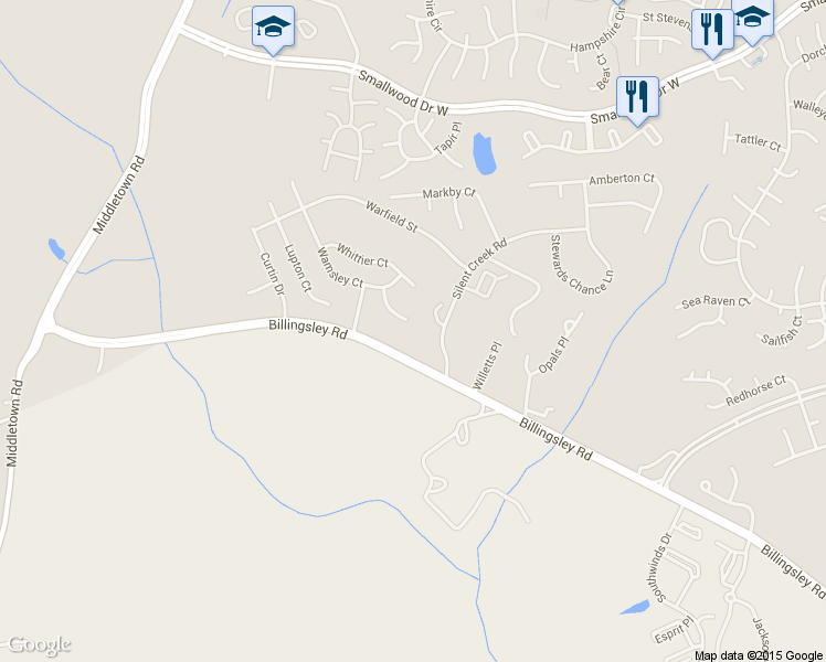 map of restaurants, bars, coffee shops, grocery stores, and more near 3737 Wilton Court in White Plains