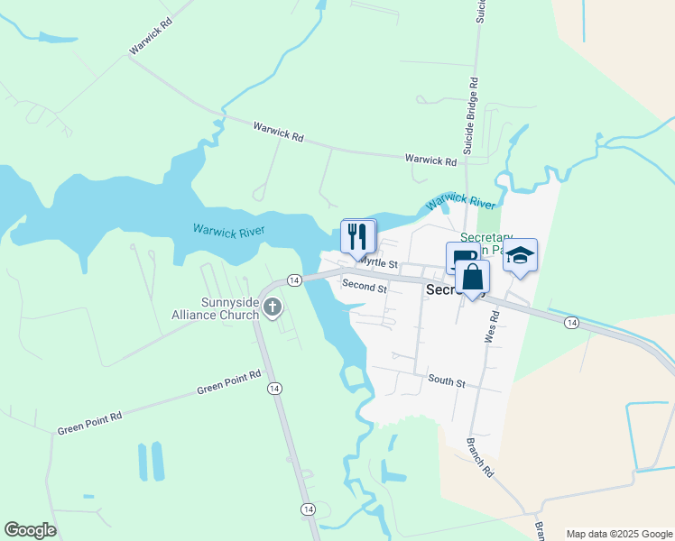 map of restaurants, bars, coffee shops, grocery stores, and more near 104 Main Street in Preston
