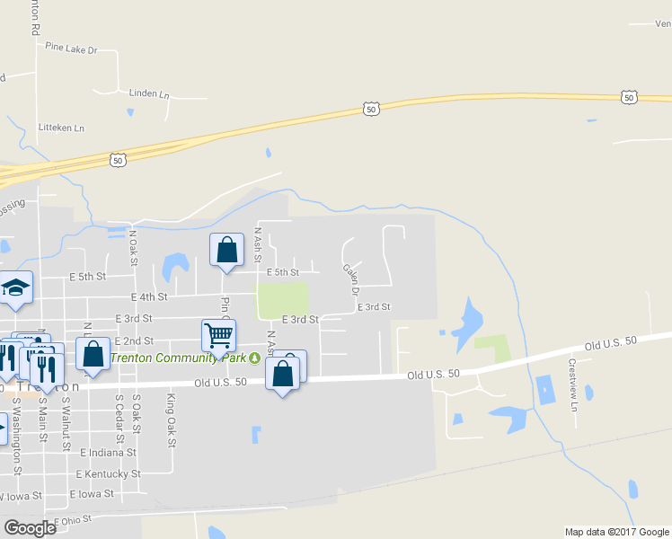 map of restaurants, bars, coffee shops, grocery stores, and more near 553 Galen Drive in Trenton