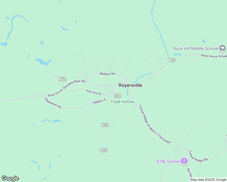 map of restaurants, bars, coffee shops, grocery stores, and more near 374 Township Road 332 in Ironton