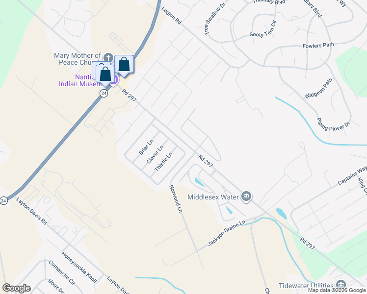 map of restaurants, bars, coffee shops, grocery stores, and more near 27760 Oak Meadow Drive in Millsboro
