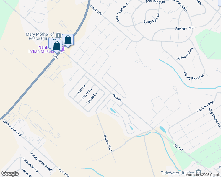 map of restaurants, bars, coffee shops, grocery stores, and more near 27476 Driftwood Boulevard in Millsboro