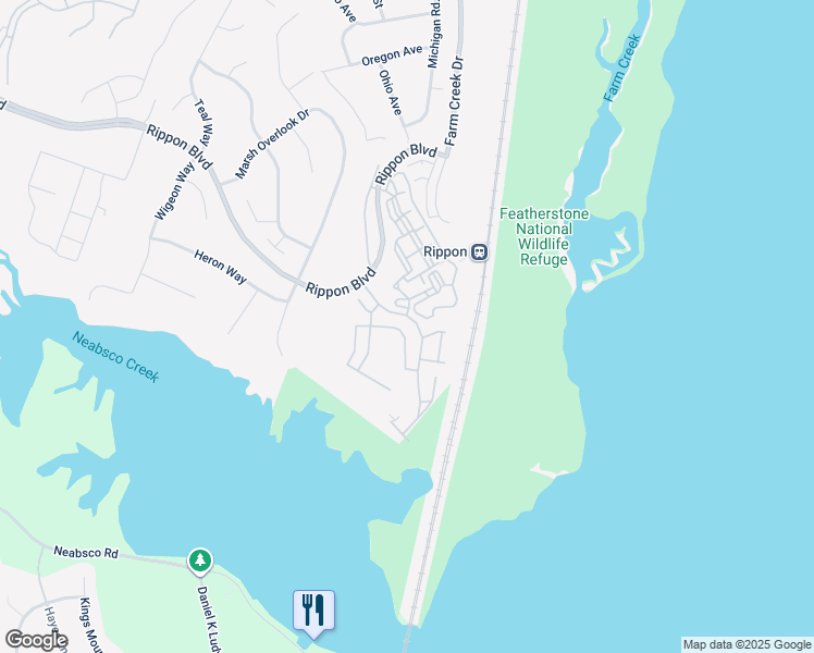 map of restaurants, bars, coffee shops, grocery stores, and more near 1372 Cranes Bill Way in Woodbridge