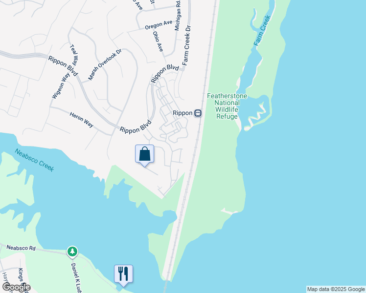 map of restaurants, bars, coffee shops, grocery stores, and more near 15921 Canada Goose Loop in Woodbridge