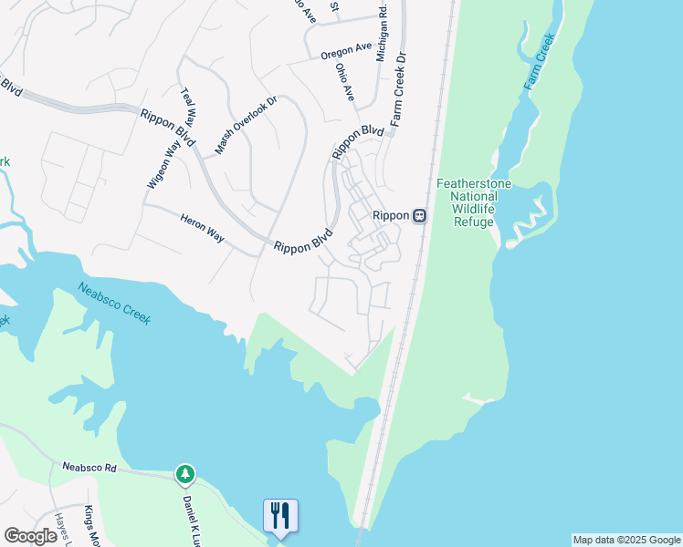 map of restaurants, bars, coffee shops, grocery stores, and more near 1390 Cranes Bill Way in Woodbridge