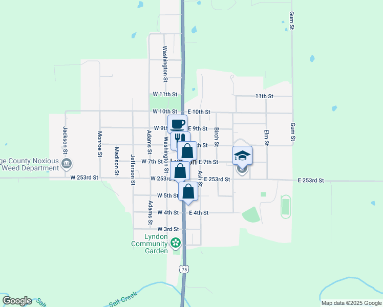 map of restaurants, bars, coffee shops, grocery stores, and more near 717 Topeka Avenue in Lyndon