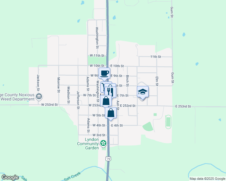 map of restaurants, bars, coffee shops, grocery stores, and more near 717 Topeka Avenue in Lyndon
